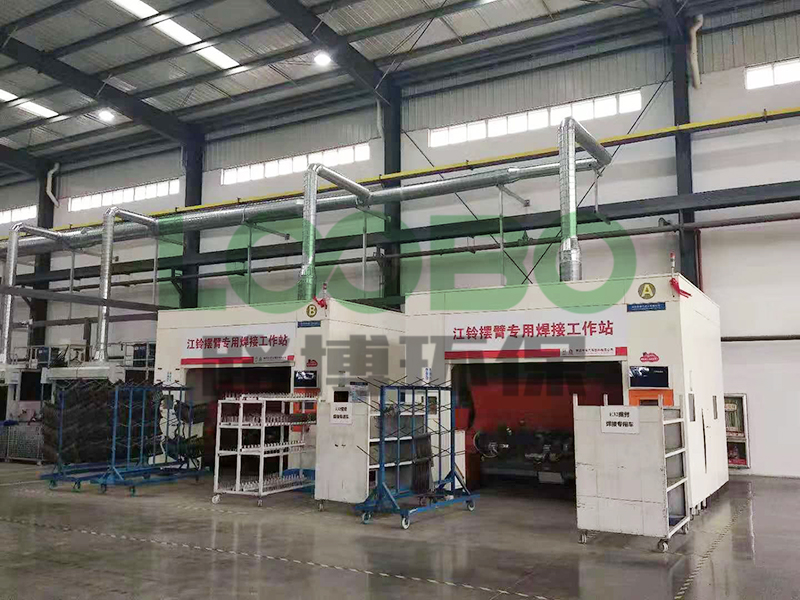 【案例解析】南昌某汽车部件制造业焊接车间焊烟除尘系统竣工