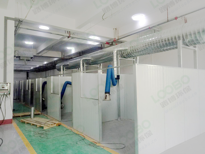 局部除尘系统焊接烟气净化装置施工中